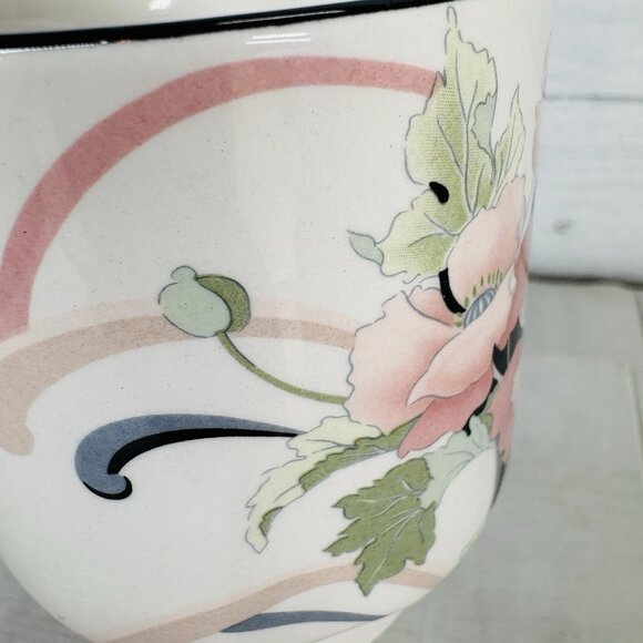 Sango Quadrille ANASTASIA  Andre Richard Floral Oriental 10oz Cups Mugs Set of 4 - Picture 14 of 16